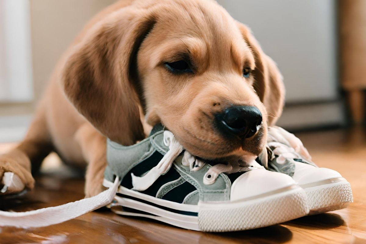 why do puppies like shoes